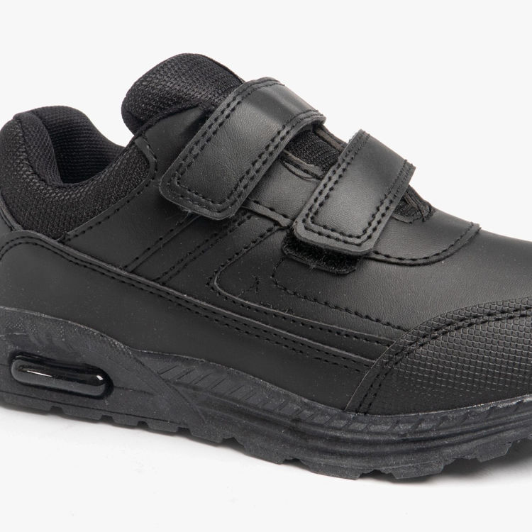 Picture of T852AX- UNISEX BLACK RUNNERS IN BLACK AND VELCRO - SCHOOL